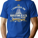 I Survived The Nakatomi Christmas Party Die Hard T-Shirt for Men & Women, T-Shirts Graphic Tee - Blue
