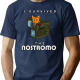 I Survived The Nostromo T-Shirt for Men & Women, T-Shirts Graphic Tee - Navy