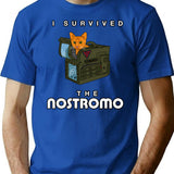 I Survived The Nostromo T-Shirt for Men & Women, T-Shirts Graphic Tee - Blue