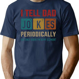 I Tell Dad Jokes Periodically Element Vintage Father's Day - Dad Joke T-Shirt - Navy