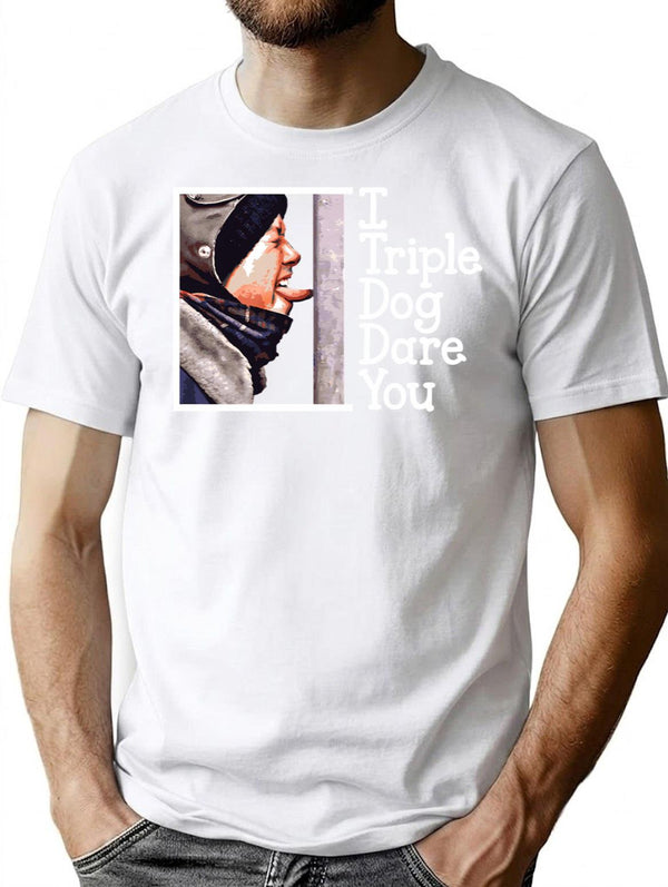 I Triple Dog Dare You Christmas Story T-Shirt for Men & Women, T-Shirts Graphic Tee - White