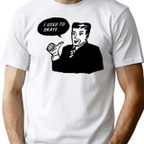 I Use To Skate T-Shirt - Retro Graphic Tee for Men & Women - White