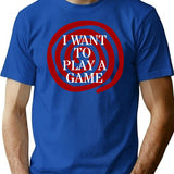 I Want To Play A Game - Saw T-Shirt for Men & Women, T-Shirts Graphic Tee - Blue