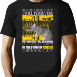 I Will Persevere Rat T-Shirt - Retro Graphic Tee for Men & Women - Black