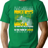 I Will Persevere Rat T-Shirt - Retro Graphic Tee for Men & Women - Green