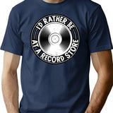 I'd Rather Be At A Record Store T-Shirt - Navy