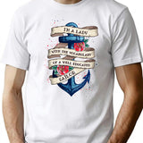 I'm A Lady With The Vocabulary Of A Well Educated Sailor T-Shirt - White