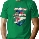I'm A Lady With The Vocabulary Of A Well Educated Sailor T-Shirt - Green