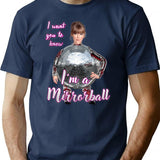 I'm A Mirror Ball T-Shirt - Retro Graphic Tee for Men & Women - Navy