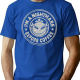 I'M A Nightmare Before Coffee Jack T-Shirt for Men & Women, T-Shirts Graphic Tee - Blue