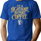 I'M A Nightmare Before Coffee T-Shirt for Men & Women, T-Shirts Graphic Tee - Blue