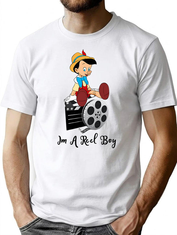 I'm A Reel Boy T-Shirt - Retro Graphic Tee for Men & Women - White