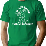 I'm Afraid Of Talking To Women Bodybuilding Workout Vintage T-Shirt - Green