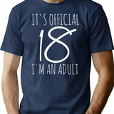 I'm An Adult Funny 18th Birthday Girls T-Shirt - Navy