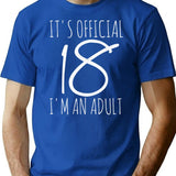 I'm An Adult Funny 18th Birthday Girls T-Shirt - Blue