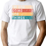 I'm Bob Doing Bob Things Vintage Text Funny Bob Saying Birthday Gift T-Shirt - White