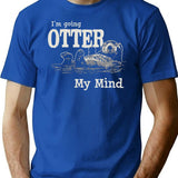 I'M Going Otter My Mind T-Shirt for Men & Women, T-Shirts Graphic Tee - Blue