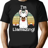 I'M Llamazing T-Shirt for Men & Women, T-Shirts Graphic Tee - Black