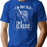 I'm Not Old I'm A Classic. Guitar And Amp Theme For Guitarists T-Shirt - Blue
