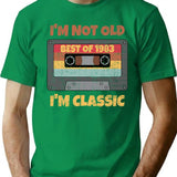 I'm Not Old I'm Classic Best Of 1983 Retro Vintage Funny Distressed Cassette Birthday Gift T-Shirt - Green