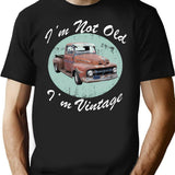 I'm Not Old I'm Vintage Retro Truck Old Guy Old Guys Rule Old Man Funny Gift Ideas T-Shirt - Black