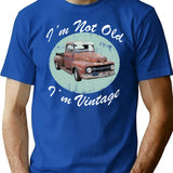 I'm Not Old I'm Vintage Retro Truck Old Guy Old Guys Rule Old Man Funny Gift Ideas T-Shirt - Blue