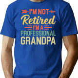 I'm Not Retired I'm A Professional Grandpa Shirt Retired Grandpa Shirt Gift For Grandpa Happy Retirement Grandfather Gift For Granddad T-Shirt - Blue