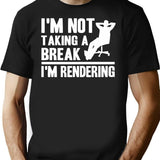 I'm Rendering Funny Filmmaker Gift Video Editor T-Shirt - Black
