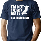 I'm Rendering Funny Filmmaker Gift Video Editor T-Shirt - Navy