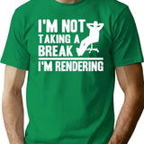 I'm Rendering Funny Filmmaker Gift Video Editor T-Shirt - Green