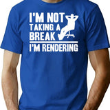 I'm Rendering Funny Filmmaker Gift Video Editor T-Shirt - Blue