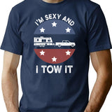 I'm Sexy And I Tow It Funny Camping Retro Gift T-Shirt - Navy
