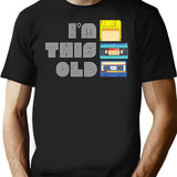 I'm This Old T-Shirt - Retro Graphic Tee for Men & Women - Black