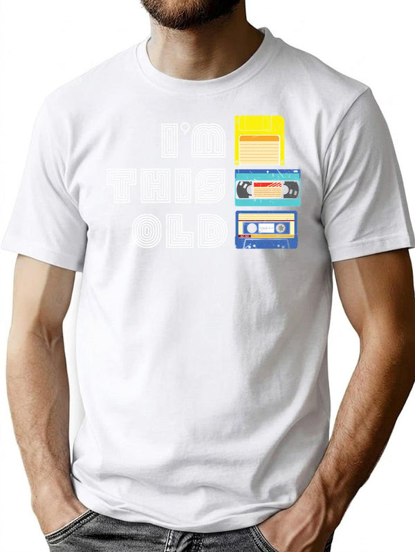 I'm This Old T-Shirt - Retro Graphic Tee for Men & Women - White
