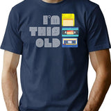 I'm This Old T-Shirt - Retro Graphic Tee for Men & Women - Navy