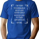 I'm Very Vulnerable Rn - Goth Edition T-Shirt - Blue