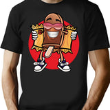Ice Cream Flasher T-Shirt for Men & Women, T-Shirts Graphic Tee - Black