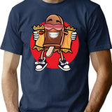 Ice Cream Flasher T-Shirt for Men & Women, T-Shirts Graphic Tee - Navy