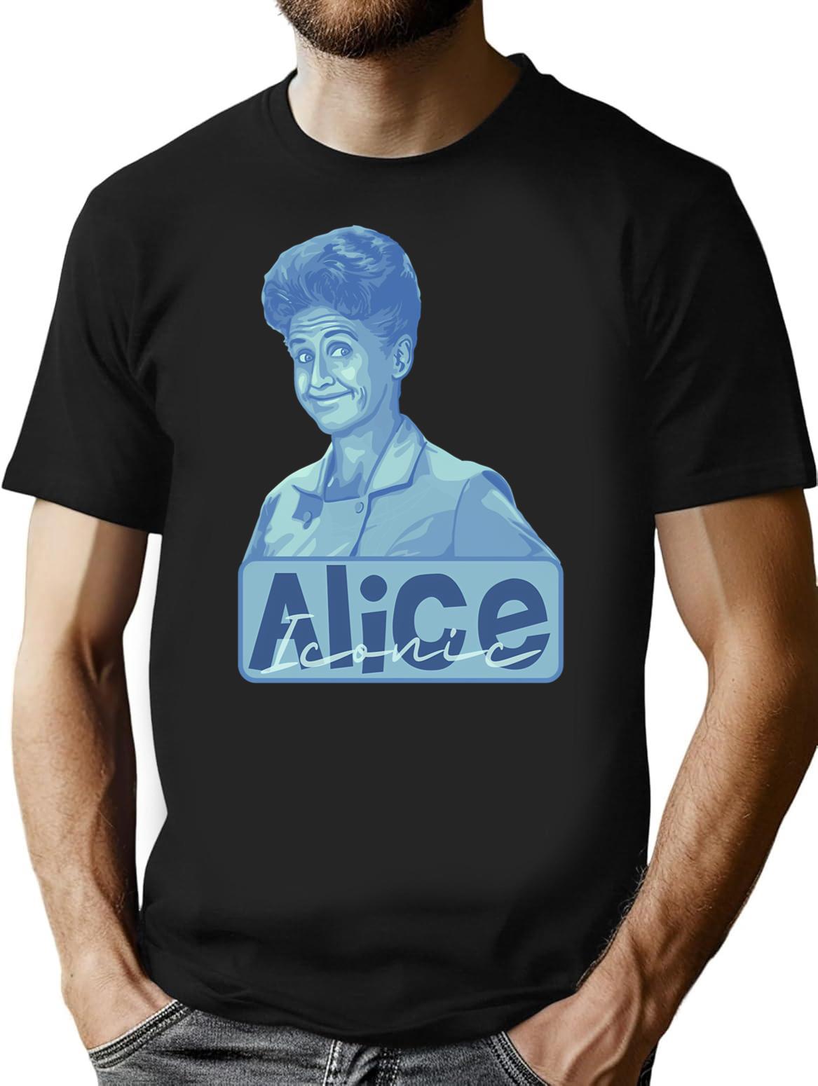 Iconic Alice T-Shirt - Retro Graphic Tee for Men & Women - Black