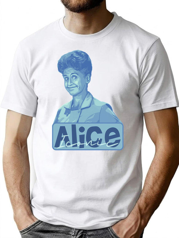 Iconic Alice T-Shirt - Retro Graphic Tee for Men & Women - White