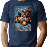 Iconic Deadpoolwoolverine T-Shirt - Retro Graphic Tee for Men & Women - Navy