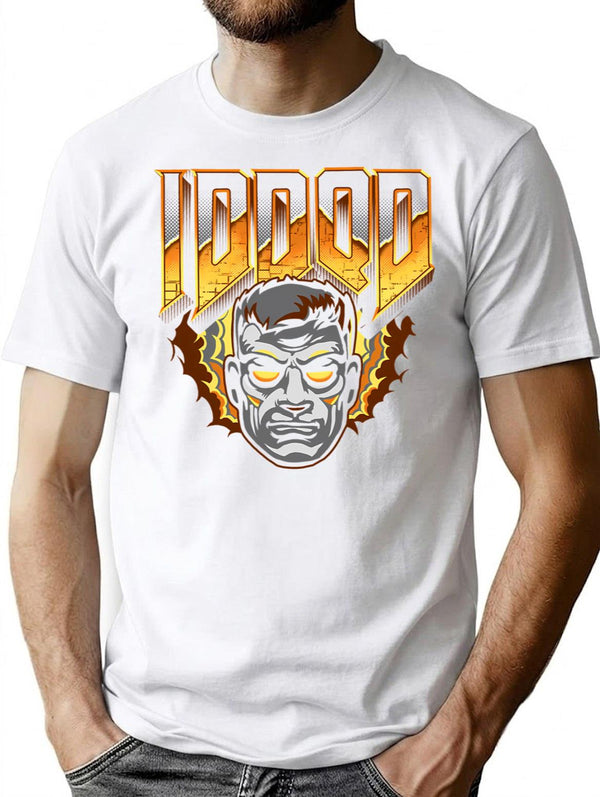 Iddqd - God Mode T-Shirt - Retro Graphic Tee for Men & Women - White