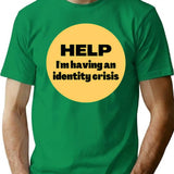 Identity Crisis T-Shirt - Retro Graphic Tee for Men & Women - Green