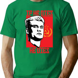 If He Dies He Dies T-Shirt - Retro Graphic Tee for Men & Women - Green