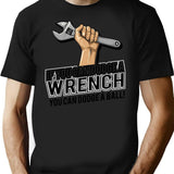 If You Can Dodge A Wrench You Can Dodge A Ball Funny Humor T-Shirt for Men & Women, T-Shirts Graphic Tee - Black