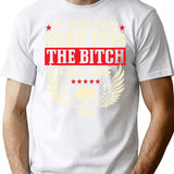 If You Can Read This The Bitch Fell Off Biker Back Print Shirt - White