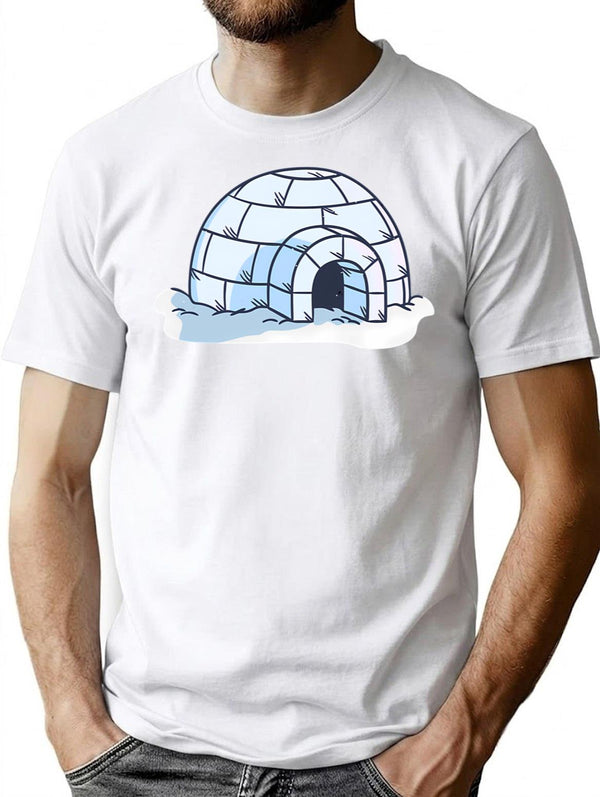 Igloo T-Shirt - Retro Graphic Tee for Men & Women - White