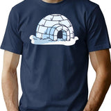 Igloo T-Shirt - Retro Graphic Tee for Men & Women - Navy