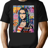 Illustrated Art T-Shirt - Retro Graphic Tee for Men & Women - Black