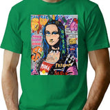 Illustrated Art T-Shirt - Retro Graphic Tee for Men & Women - Green